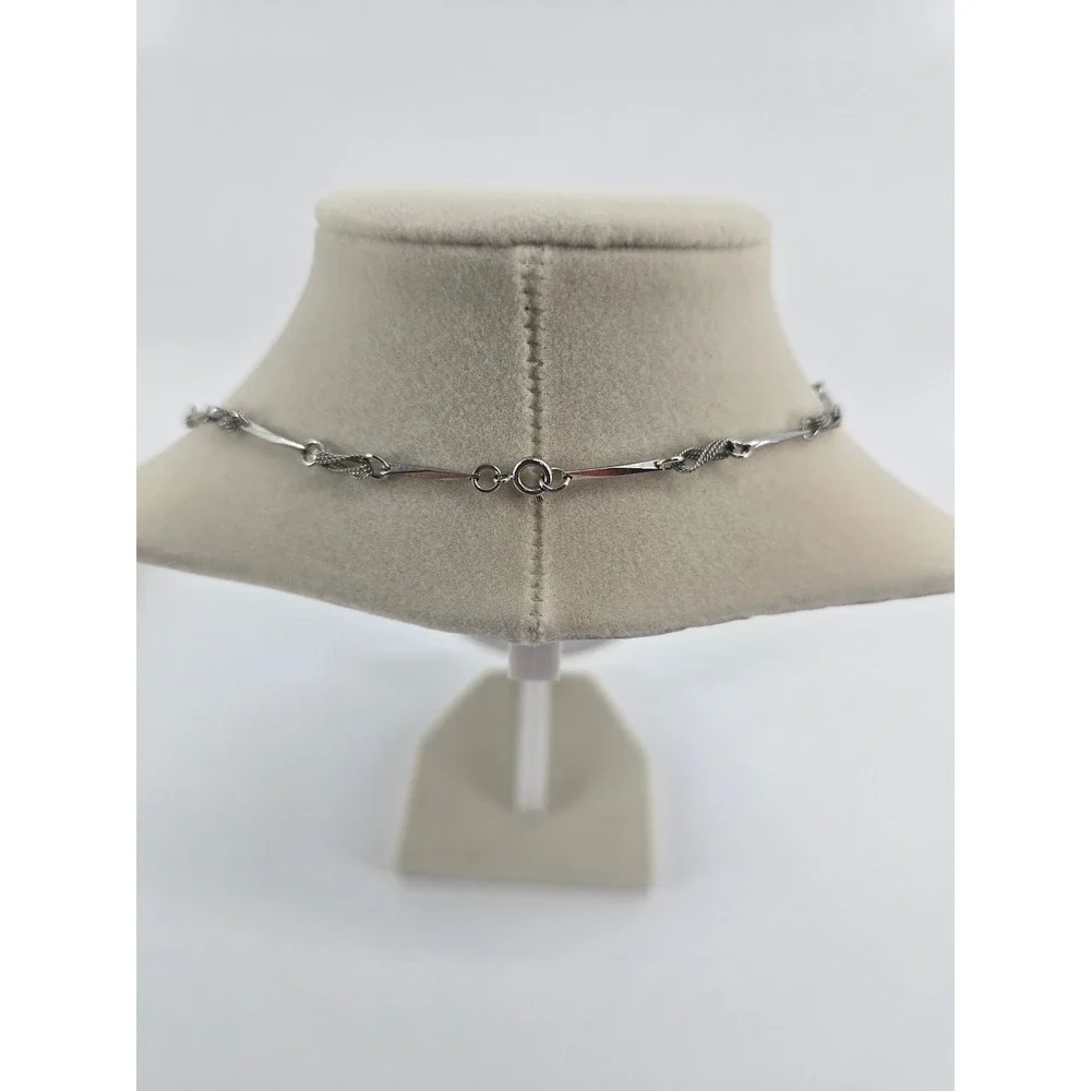 Unbranded Necklace Women 15in Bar Link Chain Silver Tone Minimalist EUC